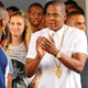 Jay-Z performing at the Pace Gallery in New York City (Raymond Hall/Getty Images)